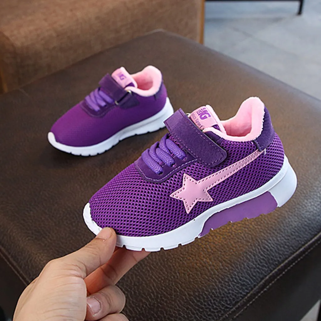 2020 новая детская обувь для мальчиков и девочек дышащая сетка со звездами