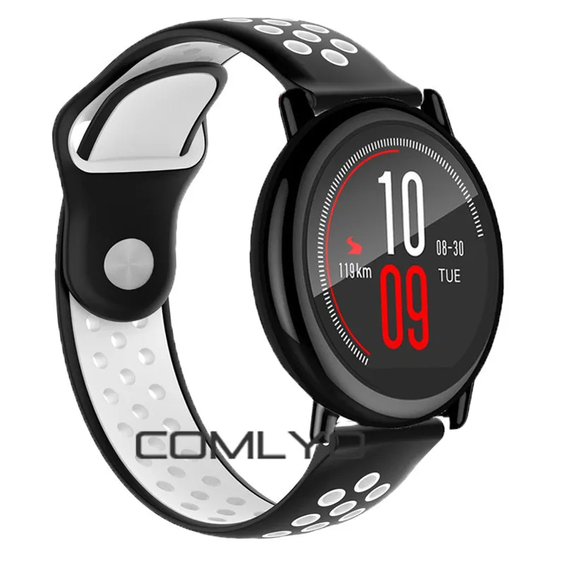 Для Xiaomi Huami Amazfit Pace/Huami Amazfit Stratos 2 ремешок умные часы дышащие силиконовые полосы pace браслет ремень COMLYO