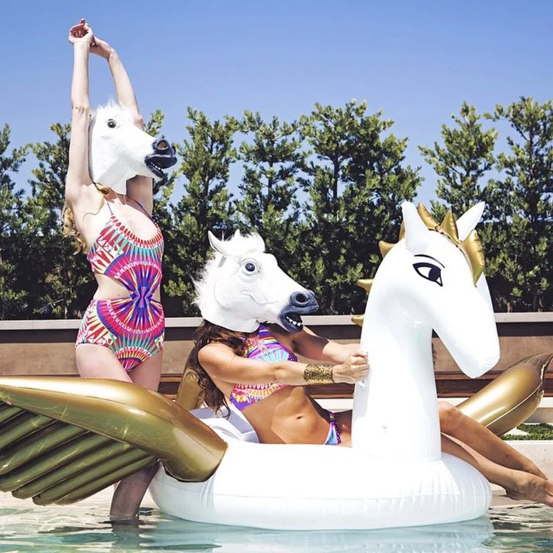 

Gaint "Unicorn" Inflatable Mattress "Pegasus" Pool Float Toy Sunbathe Beach Mat Air Pad Buoy Swimming Ring Circle Party Toys
