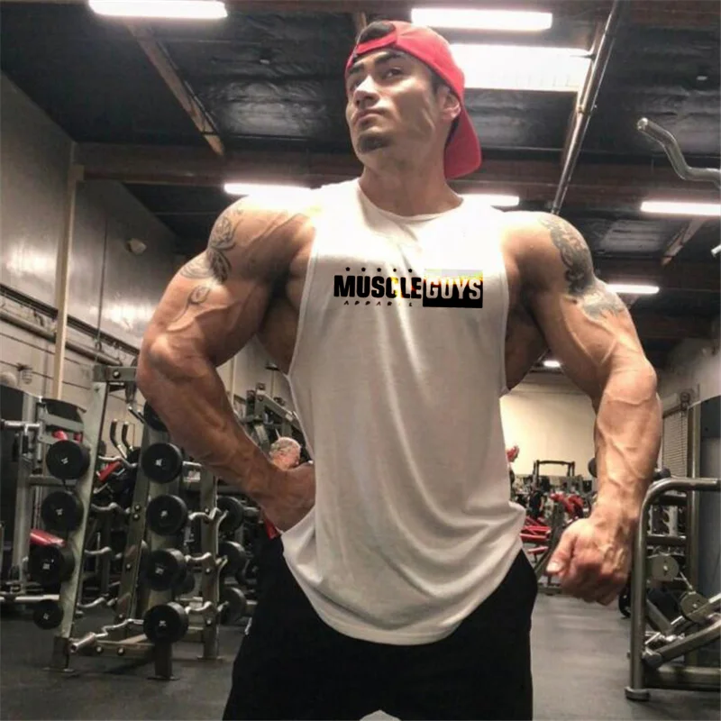 Тренажеры торговой марки Muscleguys одежда Спортивная майка Бодибилдинг Стрингер