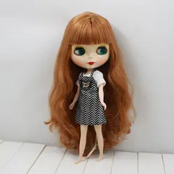 Бесплатная доставка телесный цвет Блит куклы для серии No.280BL01459158 Rubbe тела каштановые волосы подходит для DIY Изменение игрушка BJD для девочки