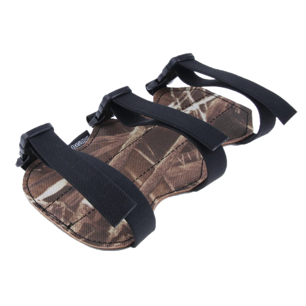 1pcs Safety Arm Sleeve 3 Strap Arm Guard Protective Leather Archery Armband Safety Sleeve Outdoor Shooting Hunting Accessories