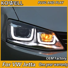 KOWELL автомобильный Стайлинг для VW Jetta фары 2011- Jetta MK6 светодиодный фары DRL Биксеноновые линзы Высокий Низкий луч парковка Туман лам