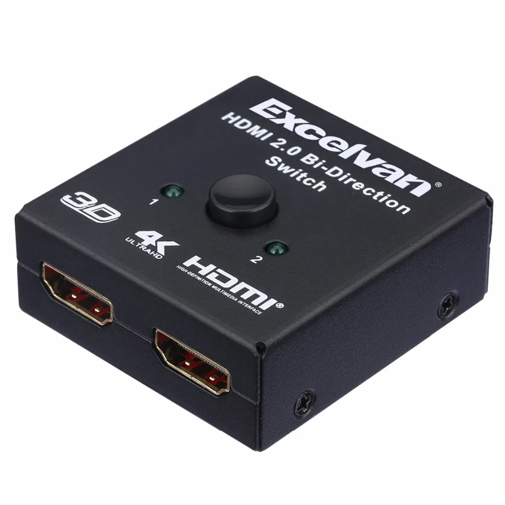 Excelvan HDMI 2,0 двухнаправленный переключатель 1x2 или 2x1 AB switcher с HDCP пройти через поддержку 4K& 3D для обучения встречи