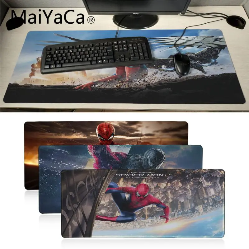 

MaiYaCa Hot Sales Amazing Spiderman HD gamer play mats Mousepad anime Design Pattern Computer Mousemat Gaming Mouse Pad