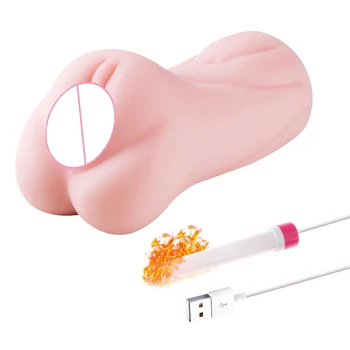Soft 3D Deep Throat Waterproof Artificial Vagina Male Masturbators Realistic Pussy Heater Vibrator Oral Sex Toys for Men 4