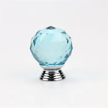 30mm Diamond Shape Design Crystal Glass Cupboard Pulls Drawer Knobs Kitchen Cabinet Door Wardrobe Handles Hardware Furniture