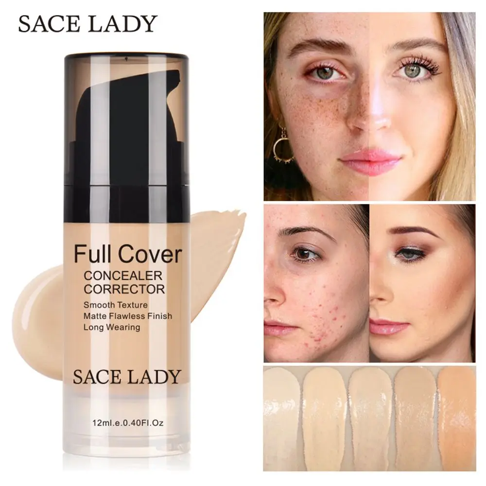 

SACE LADY Face Concealer Cream Matte Long Lasting High Coverage Liquid Concealer MakeUp for Eye Dark Circle Perfecting Concealer