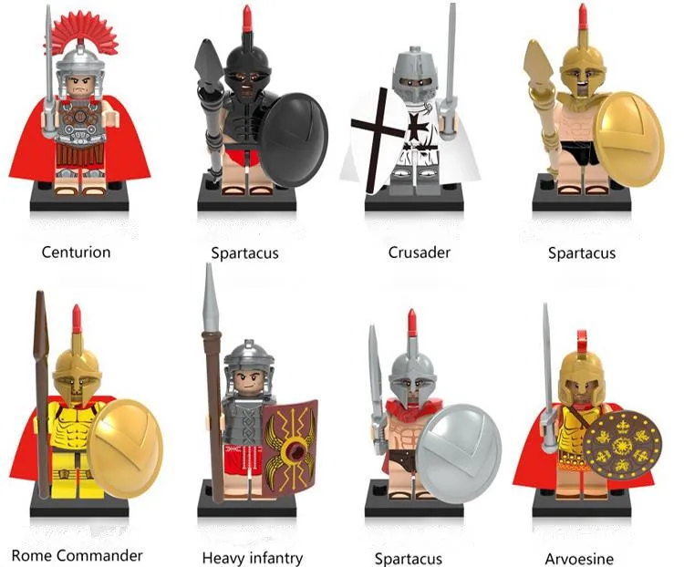 8 шт./лот, средневековые рыцари, Centurion, крестоносцы, римские солдатики, модель строительных блоков, совместима с легойно-кирпичными игрушками