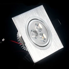 Светодиодные светильники квадратные утопленные потолочные светильники 3 Вт 5 Вт 110 В 220 В для домашнего использования точечная лампа алюминиевый чехол