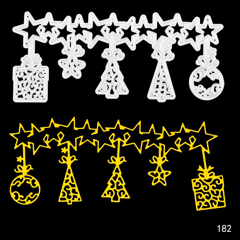 

Christmas Stars and Trees Metal Cutting Dies for DIY Scrapbooking Photo Album Decoretive Embossing Stencial Cards Making