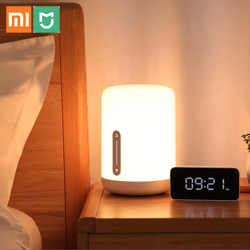 

Xiaomi Mijia Bedside Lamp 2 Smart Light Voice Control Bluetooth WiFi Connection Touch Control For Mi Home App Apple Homekit Siri