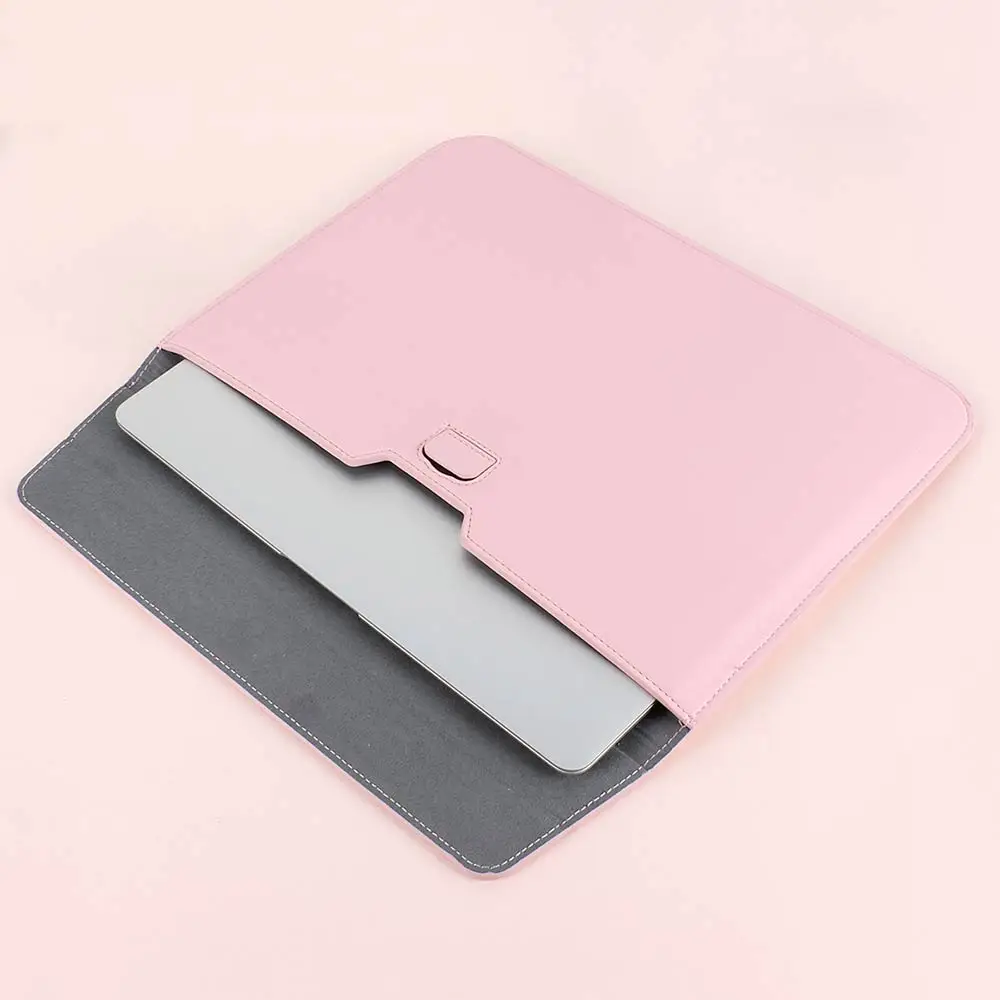 Для Macbook Air 13 11 дюймов чехол, чехол-кошелек для Macbook Pro 13 15 retina ультра тонкая сумка для переноски с подставкой - Цвет: pink