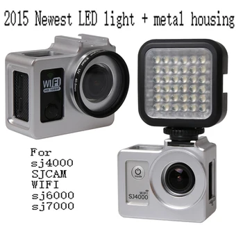 

SJCAM Accessories Alloy Protective Case metal Housing frame+LED flash light for SJ 4000 WIFI/sj4000/sj6000/sj7000/sj8000/sj9000