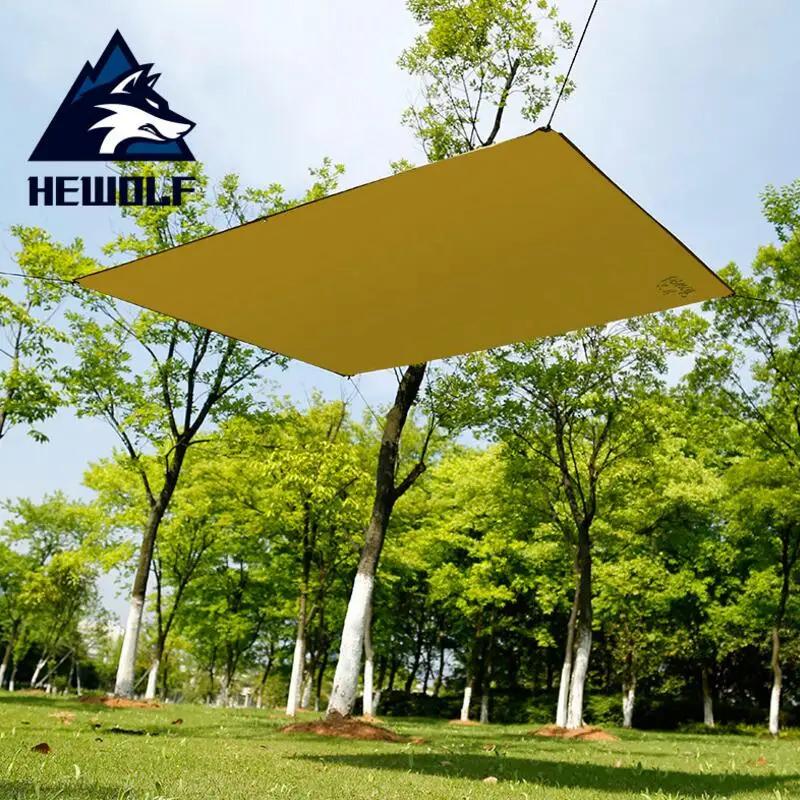 Hewolf متعددة الوظائف قماش القنب خيمة للشاطئ في الهواء الطلق التخييم سجادة للرحلات 1-2 شخص الشمس المأوى شرفة المراقبة المظلة خيمة للتخييم الصيد