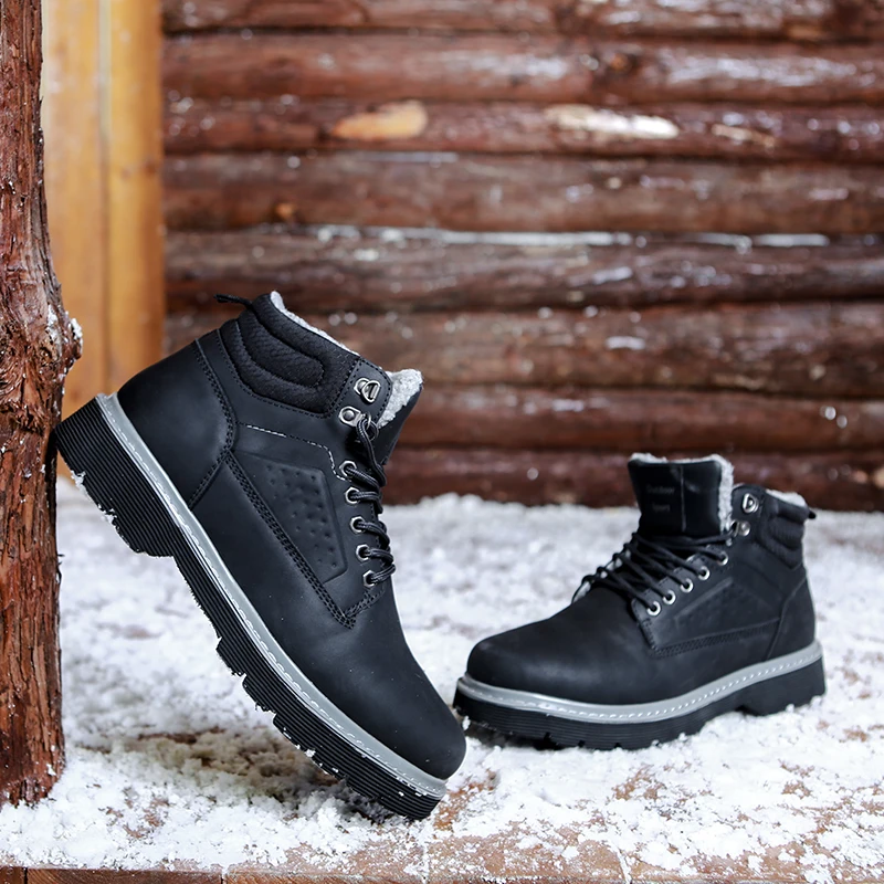 azul Schuhe Heinrich Moda Casuais Quente Botas Inverno Trabalham Sapatos Nieve Dos Homens Hombre Preto Tornozelo amarelo Herren Couro De Martins gOSqwgFUxn