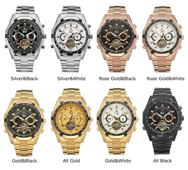 2018 Forsining Мужские автоматические механические Tourbillon часы Топ бренд 8 цветов для