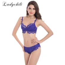Ladychili, большой размер, французское сексуальное прозрачное нижнее белье, кружевная вышивка, тонкая чашка, бюстгальтер, трусики, костюм, Bombshell, комплект нижнего белья, N301