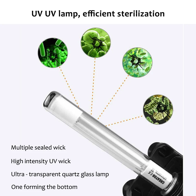 220V 5/8 Вт 4 в 1 аквариум УФ стерилизующий фильтр насос циркуляции воды UV стерилизатор воздуха увеличение лампа для стерилизатора