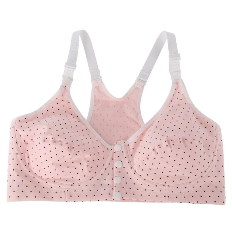 

Breast Feeding Cotton Maternity Bras Maternity Clothing Prevent Sagging Bra Nursing Underwear Feeding Cut Dot Printing Bras