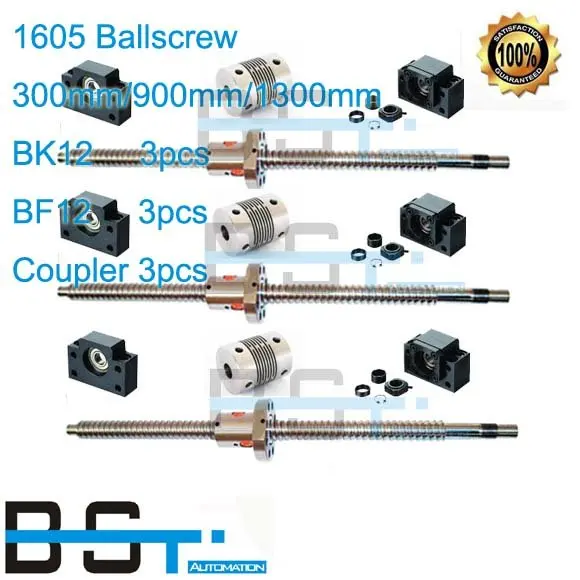 RM1605 -300/900/1300 мм шариковые винты с 1605 шариковой гайкой обработкой конца + 3