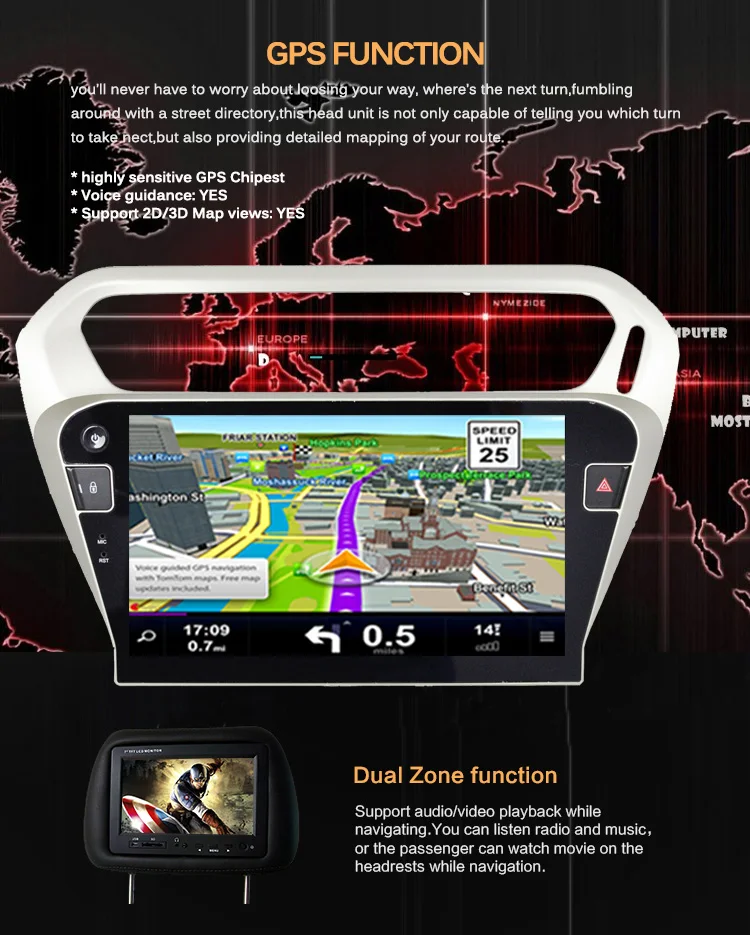 Clearance Roadlover Android 8.1 Car Multimedia Radio For Citroen C-Elysee 2014 Peugeot 301 2014 Stereo GPS Navigation Magnitol Din NO DVD 17