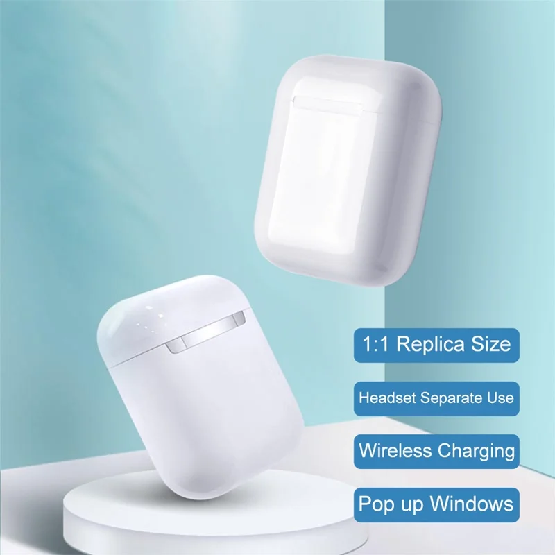 i60 TWS Pop Up 1 1 Air Wireless Bluetooth Earphone Separate Use QI Wireless Charging Bass Pods Earphones PK i30 i20 i12 i10 TWS