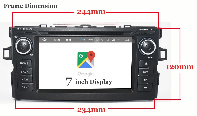 SilverStrong IPS Android9.0 2DIN Car DVD for Toyota Auris hatchback Car Radio GPS For Toyota Auris GPS Stereo option 4core