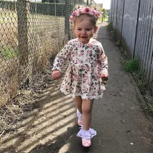 

1Y-6Y Toddler And Child Baby Girl Dress Long Sleeve Flower Baby Girl Dress Party Wedding Holiday Dress Girl Daily Casual Clothes