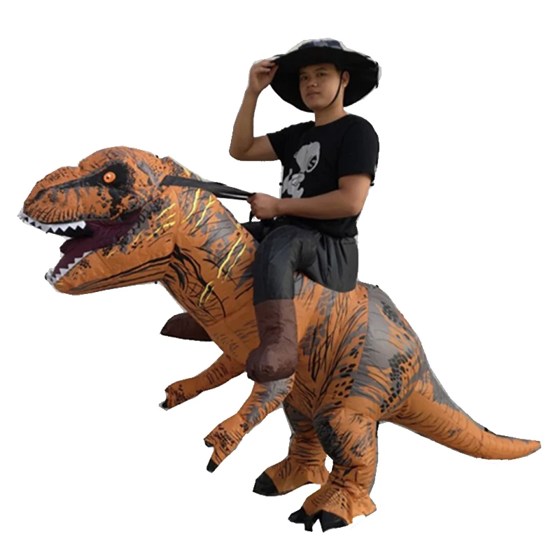 Adults dinosaur inflatable costume ride on costume funny party unisex dress halloween costume