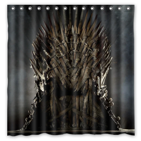 

Game Of Thrones Series Throne Power Sword Design Polyester Fabric 180x180 cm Waterproof Mildewproof Shower Curtains