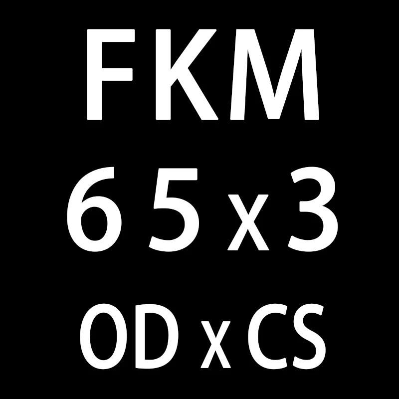 Фторкаучук Кольцо черное FKM О-образный уплотнитель OD52/54/55/56/58/60/62/65/68*3 мм Толщина уплотнительных уплотнений уплотнительная шайба - Цвет: OD65mm