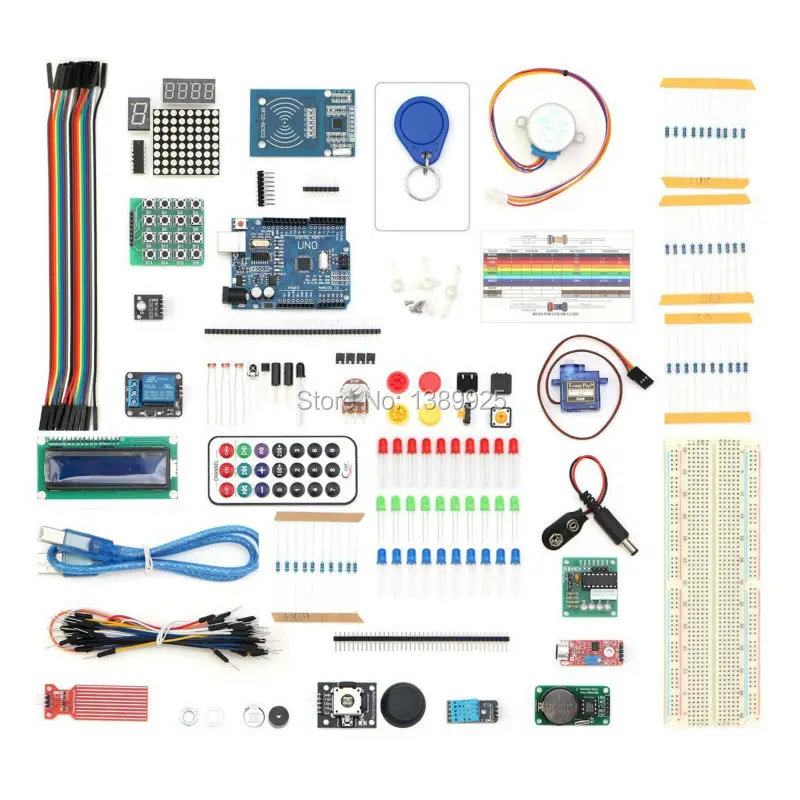 Free Shipping 2017 RFID Starter Kit for UNO R3 Upgraded Version Learning Suite Kit With touch