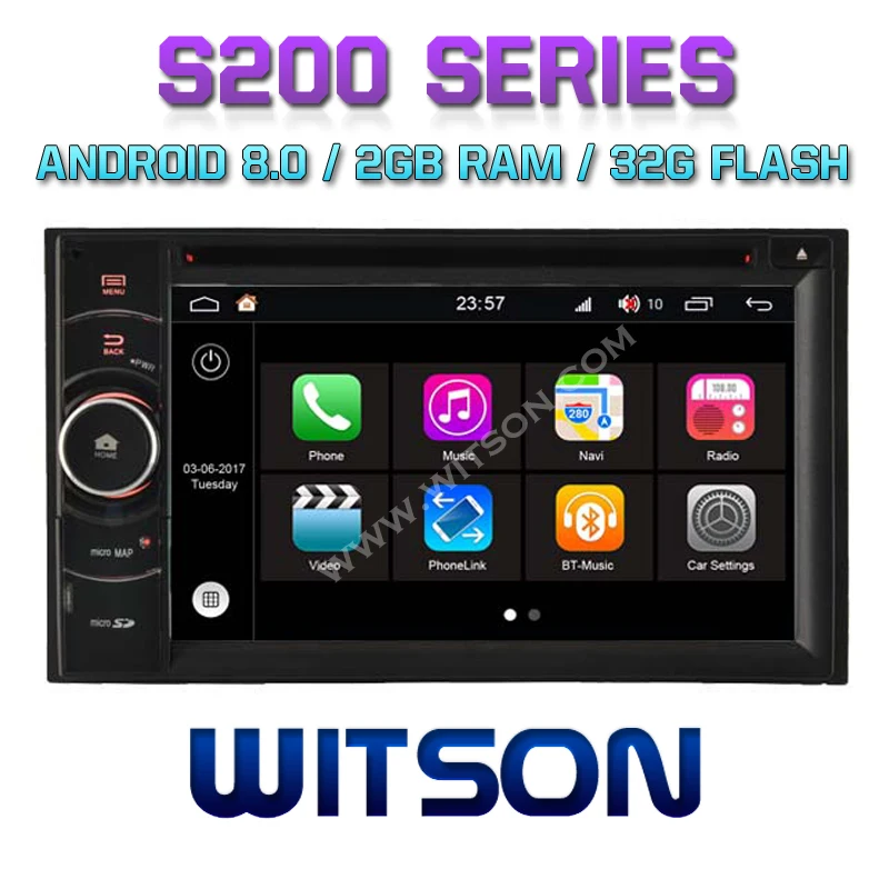 

WITSON S200 Android 8.0 8 Octa Core 32GB flash CAR DVD for Universal Double Din DVD Player+GPS+GLONASS+WIFI+DSP+DAB+OBD+TPMS+DVR