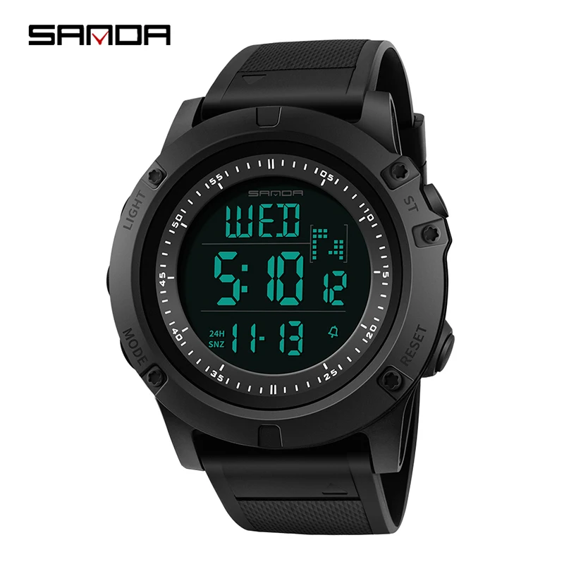 Часы наручные G Shock Мужские Цифровые спортивные водонепроницаемые с хронографом