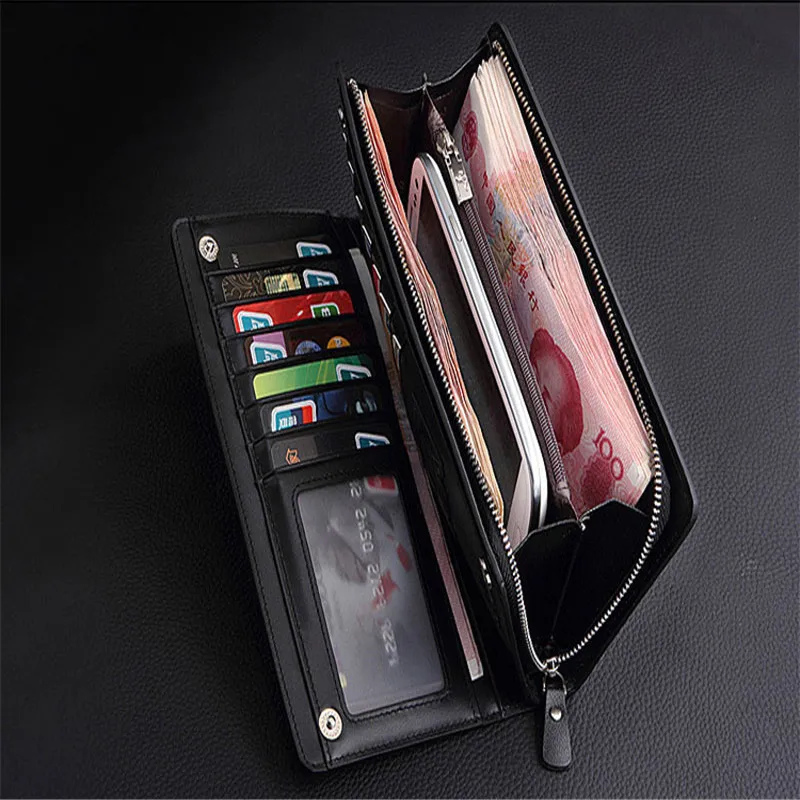 ZHDAOR  New Men Leather Card Cash Receipt Holder Organizer Bifold Wallet Purse purse cuzdan billetera carteira 40MA1134