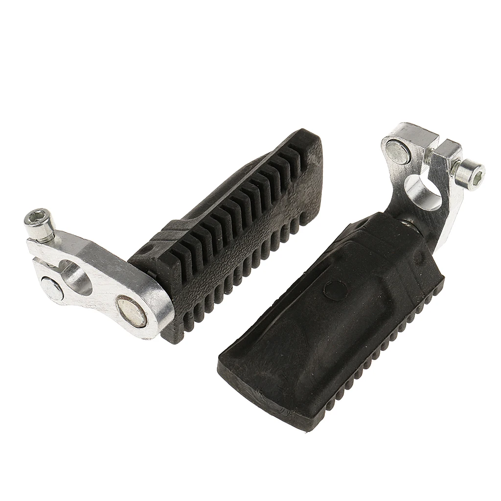 1 Pair 12mm Motorcycle Foot Peg Rest Pedals Floor Boards Compatible with 43cc 47cc 49cc Mini Moto Pocket Bike Etc