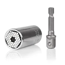 Universal Torque Wrench Head Set Socket Sleeve 7-19mm Power Drill Ratchet Bushing Spanner Key Gator Magic Grip Multi Hand Tools