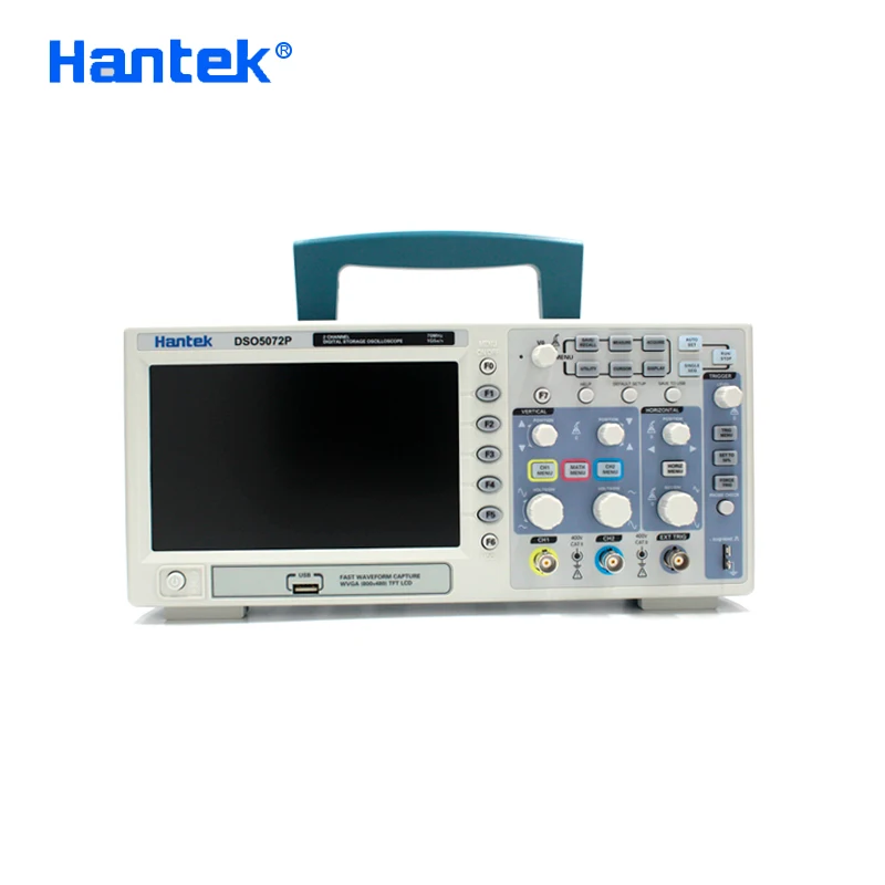 Hantek DSO5072P Цифровой Осциллограф 2 канала 70 МГц полоса пропускания 1GSa/s 40 к TFT сигнал формы WVGA USB Portatil Osciloscopio