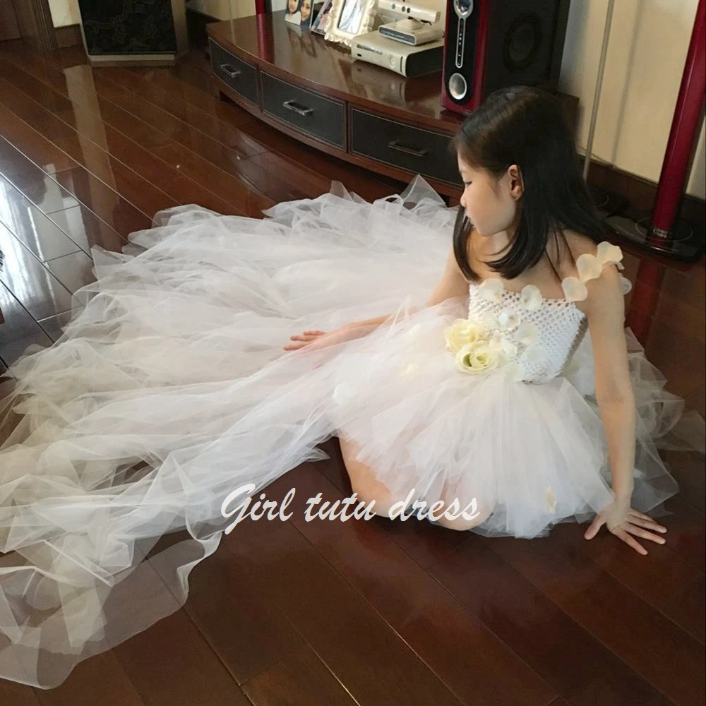 Holiday Tutus Wedding Flowers Girl TUTU Dress Princess Dress Tutu White