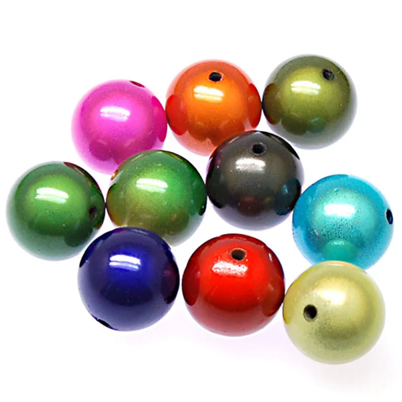 Чудо Бусины Perles Magiques Акриловые Свободные Бусины 30 мм круглые spacer Magic Perles для DIY ювелирных браслет решений - Цвет: Random Mixed