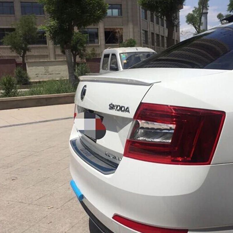 Для Skoda Octavia спойлер украшение в виде хвостового крыла высокое качество АБС пластик Неокрашенный Грунтовка задний спойлер багажника