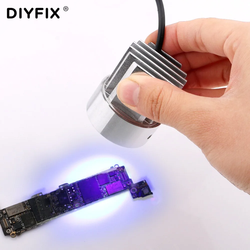 DIYFIX УФ лампа зеленый масло быстрое отверждение светильник для мобильного телефона логическая плата с установленной IOS Процессор NAND чип инструмент для ремонта светодиодный светильник USB ультрафиолетовая 5V