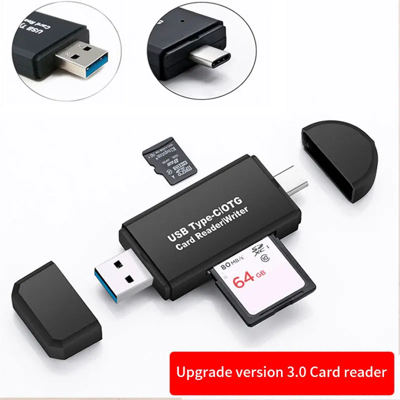 Обновления Card Reader USB 3,0 и Тип C SD Micro SD TF Smart Memory Card Reader адаптер для Macbook Pro ПК Тетрадь разъем