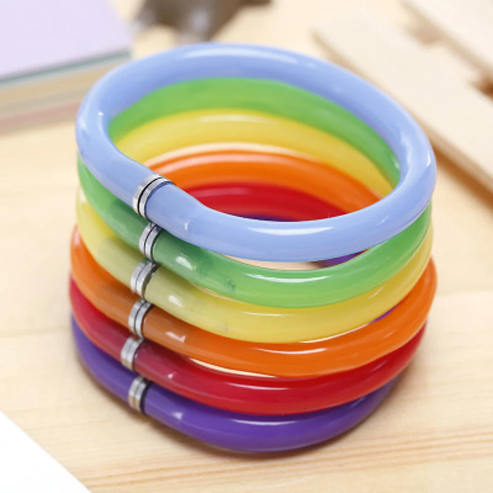 

5PCS/set Creative Flexible Ball Pen Soft Plastic Bangle Bracelet Ballpoint Pens School Office Gifts Supplies Promotional Pen
