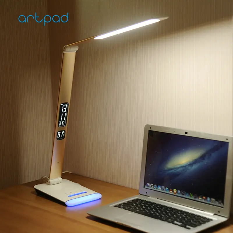 Светодиодный настольный светильник Artpad с 15 уровнями яркости современный часами