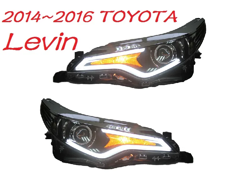 Model1 style Бампер лампа для фара Levin altis год Левин головного света DRL Биксеноновые линзы высокий низкий пучок парковка противотуманных фар - Цвет: Model1 style