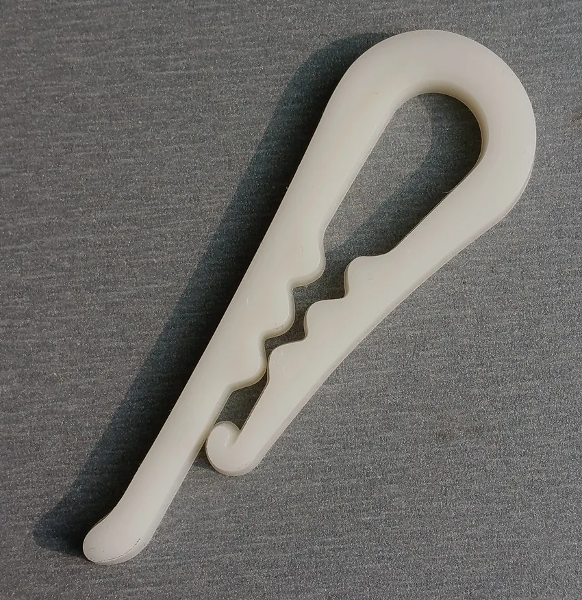 Plastic H68mm Pearl White Fasten Gripping Clamp Small Clip For Apparel Garment Clothing Shirt