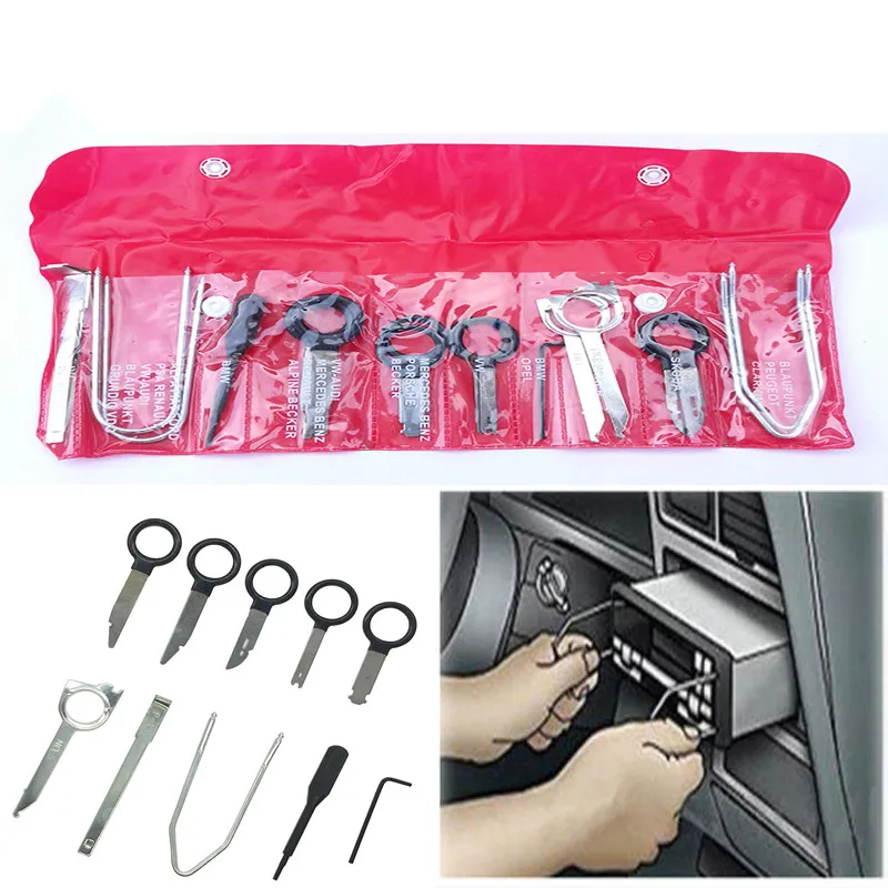 

High Quality Auto repair tools 20pc Car Professional Car Stereo Radio Removal Tool Key Tools Kit Set