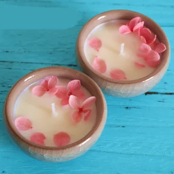 

Manual dry flower scented candles valentine's soybean wax oil incense candle smoke-free inside plants